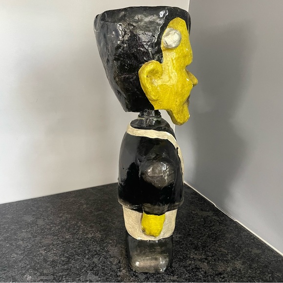 Dept 56 Frankenstein Bobble Head 18” Retired Papier-mâché Department Black Green - Picture 8 of 11